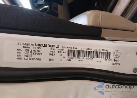 2014 Dodge Durango Sxt from USA, damaged, VIN 1C4RDJAG6EC419540